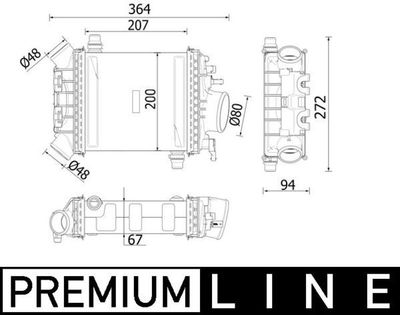Intercooler, inlaatluchtkoeler CI547000P