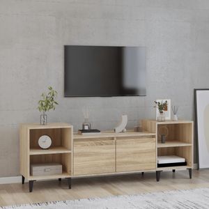 Tv-meubel 160x35x55 cm bewerkt hout sonoma eikenkleurig