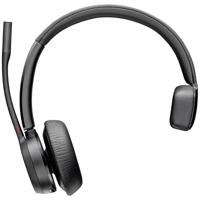 HP Inc. Voyager 4310 USB-A Headset +BT700 Dongle On Ear headset Computer Bluetooth Mono Zwart Noise Cancelling Volumeregeling, Microfoon uitschakelbaar (mute) - thumbnail