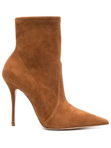 Casadei bottes à bout pointu en daim 110 mm - Marron