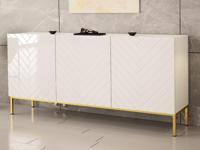 Dressoir GINETTE 3 deuren wit/hoogglans wit