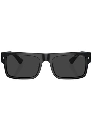 Prada Eyewear lunettes de soleil carrées à logo - Noir