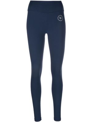 Sporty & Rich legging à logo imprimé - Bleu