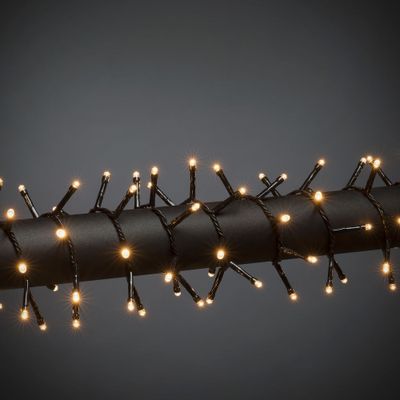 Konstsmide Clusterverlichting voor binnen en buiten - 2000 LEDs - Frosted - 2100K Amber - 44 meter - Kerstverlichting - IP44 - Incl. Transformator