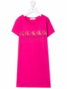 Calvin Klein Kids robe à logo imprimé - Rose