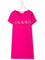 Calvin Klein Kids robe à logo imprimé - Rose - thumbnail