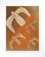 Urban Cotton Wandkleed 'Bird Rise' 110 x 145cm in Floating Frame - off white