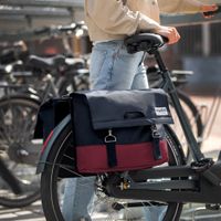 UrbanProof Urban Proof Dubbele Fietstas 40L Groen-Grijs - thumbnail