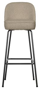 BePureHome Barstoel 'Vogue' Bouclé, kleur Beige (zithoogte 80cm)