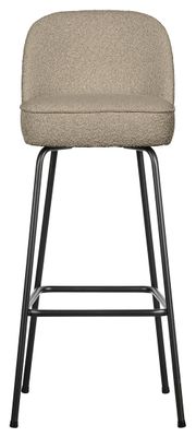WOOOD Barstoel 'Vogue' Bouclé, kleur Beige (zithoogte 80cm)