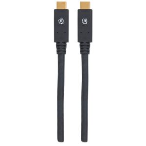Manhattan USB-kabel USB 3.2 Gen1 (USB 3.0 / USB 3.1 Gen1) USB-C stekker 2.00 m Zwart 354905