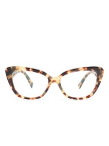 Miu Miu Eyewear lunettes de vue à monture papillon - Marron