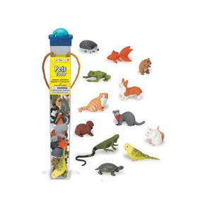 Speelgoed figuren huisdieren - 12x - plastic - speelfiguren dieren