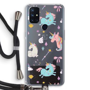 Fantasiewereld: OnePlus Nord N10 5G Transparant Hoesje met koord