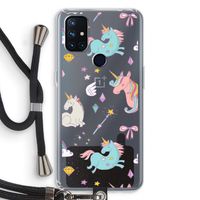 Fantasiewereld: OnePlus Nord N10 5G Transparant Hoesje met koord