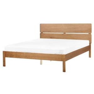 Beliani - BOISSET - Bed - Lichthout - 160 x 200 cm - Rubberhout