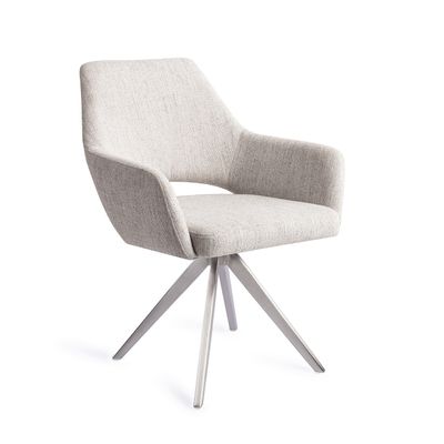 Jesper Home Eetkamerstoel 'Yanai' Turn Steel, Draaibaar, kleur Pigeon
