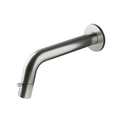Fonteinkraan Inbouw Hotbath Cobber 1-knop gebogen 18.6 cm Inkortbaar Geborsteld Nikkel