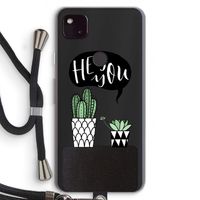 Hey you cactus: Pixel 4a 5G Transparant Hoesje met koord