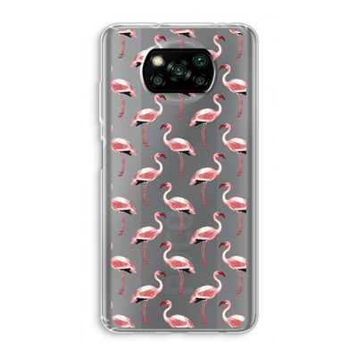 Flamingoprint groen: Xiaomi Poco X3 NFC Transparant Hoesje