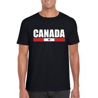 Zwart Canada supporter t-shirt voor heren