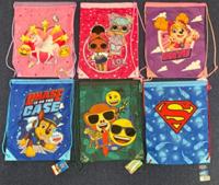 Gymtas 32x40cm 6 assorti