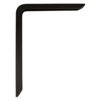 Muurbeugel AMIG 4plus-21110 Planken Zwart Aluminium (25 x 15 cm)