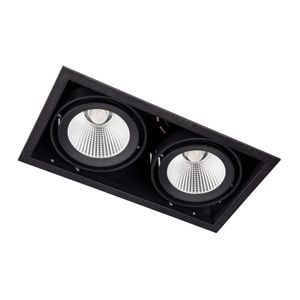 BR0036 LED-inbouwspot 2x12.6W 2700K Dimbaar Zwart