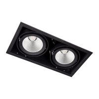 BR0036 LED-inbouwspot 2x12.6W 2700K Dimbaar Zwart