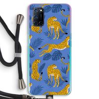 Luipaard: Oppo A92 Transparant Hoesje met koord