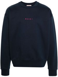 Marni sweat en coton à logo imprimé - Bleu