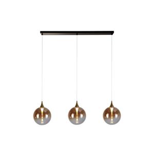 Searchlight 3-lichts hanglampAlchemy amber glas - 76410-3BK