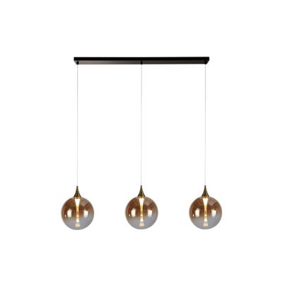 Searchlight 3-lichts hanglampAlchemy amber glas - 76410-3BK