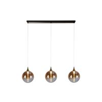 Searchlight 3-lichts hanglampAlchemy amber glas - 76410-3BK