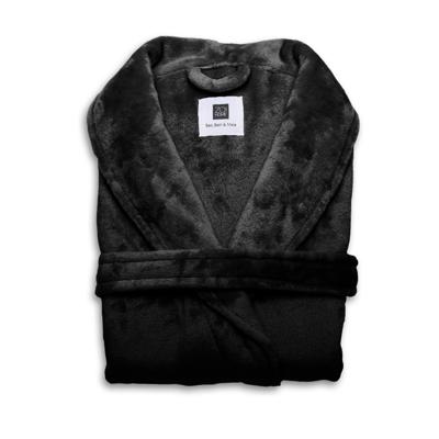 Luxe Badjas Basic Kleuren Effen Deep Black M Zo!Home - Dekbed-Discounter.nl