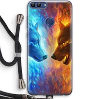 Fire & Ice: Huawei P Smart (2018) Transparant Hoesje met koord