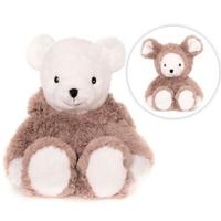 Warmte/koelte knuffel - magnetron - muis/beer - 18 cm - voor kinderen/jongens/meisjes Warmte/koelte knuffel - magnetron - muis/beer - 18 cm - voor kinderen/jongens/meisjes
