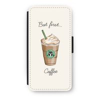 But first coffee: iPhone 8 Plus Flip Hoesje