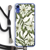 Wit bloemenpatroon: Honor Play 8A Transparant Hoesje met koord