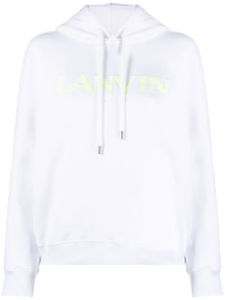 Lanvin hoodie en coton à logo brodé - Blanc