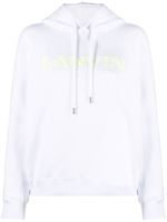 Lanvin hoodie en coton à logo brodé - Blanc