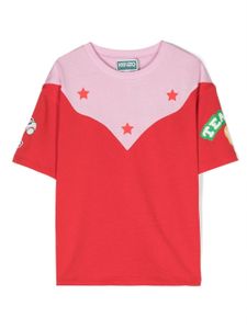 Kenzo Kids t-shirt en coton à design colour block - Rouge