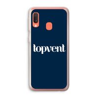 Topvent Navy: Samsung Galaxy A20e Transparant Hoesje