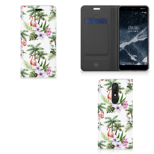 Nokia 5.1 (2018) Hoesje maken Flamingo Palms