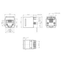 encitech RJJU-66-1401-E1V-088 RJ12-connector 3251-0024-05 Bus, inbouw verticaal Aantal polen 6P6C Zwart 1 stuk(s) - thumbnail