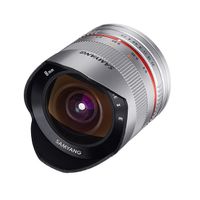 Samyang 8mm f/2.8 UMC fisheye II Fujifilm X-mount objectief zilver