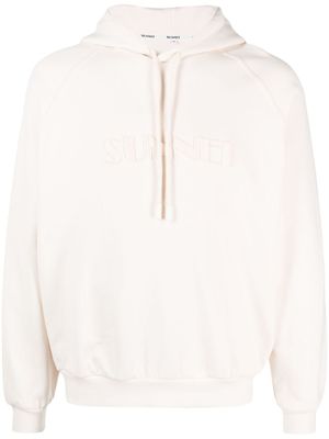 Sunnei hoodie en coton à logo brodé - Tons neutres