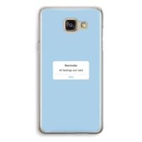 Reminder: Samsung Galaxy A5 (2016) Transparant Hoesje