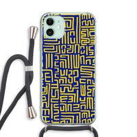 Majorelle Blue Print: iPhone 11 Transparant Hoesje met koord