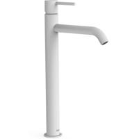 Wastafelkraan Tres Study | Opbouw | Mengkraan | Hoog model | 1-knop | Rond | Wit mat